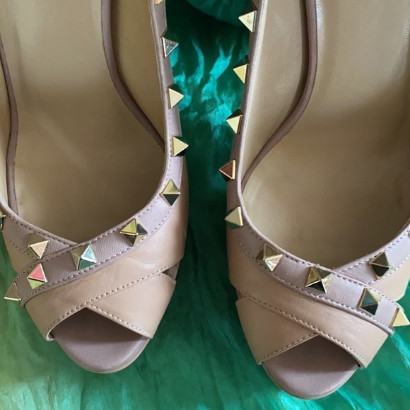 Valentino nude peep toe platform pump heel 39 - Picture 2 of 8